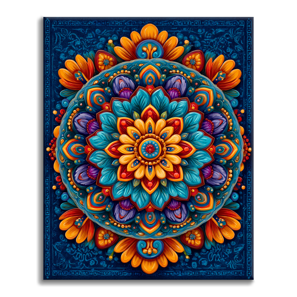 Zářící mandala - malování podle čísel