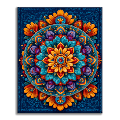 Zářící mandala - malování podle čísel