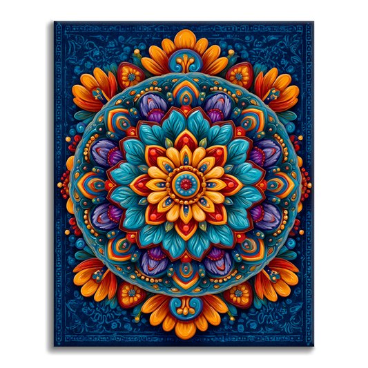 Zářící mandala - malování podle čísel