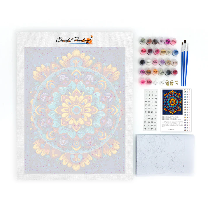 Zářící mandala - malování podle čísel