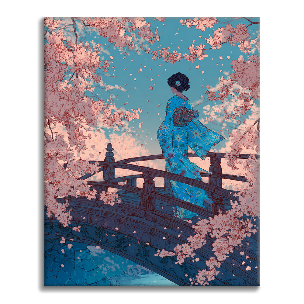 Sakura Bridge - Malování podle čísel