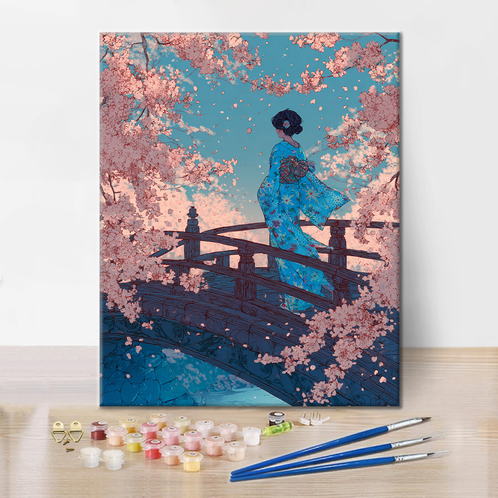 Sakura Bridge - Malování podle čísel