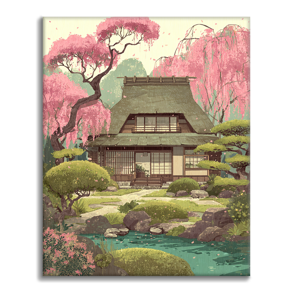 Jarní Kasuga Sakura - Malování podle čísel