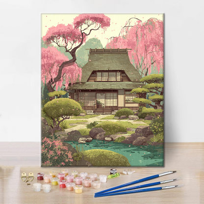 Jarní Kasuga Sakura - Malování podle čísel