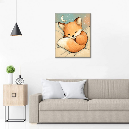 Starry Fox Zdřímnutí - Malování podle čísel
