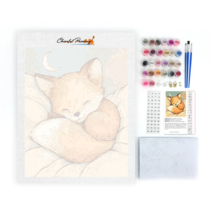 Starry Fox Zdřímnutí - Malování podle čísel