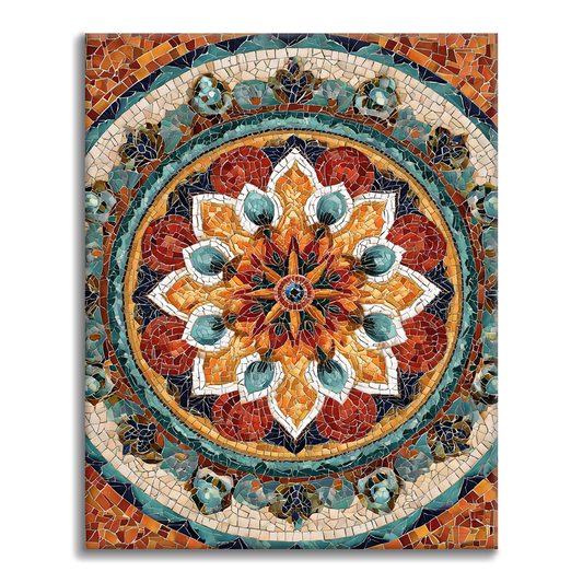 Sluneční mandala - malování podle čísel