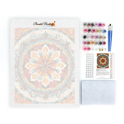 Sluneční mandala - malování podle čísel