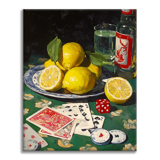 Citrony a poker - malování podle čísel