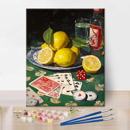 Citrony a poker - malování podle čísel