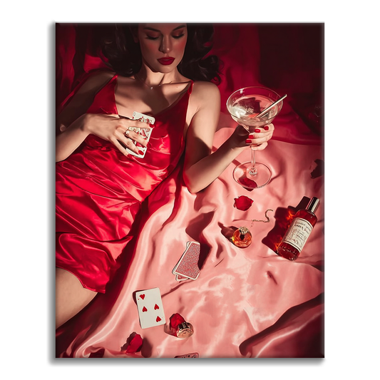 Poker a drinky - malování podle čísel