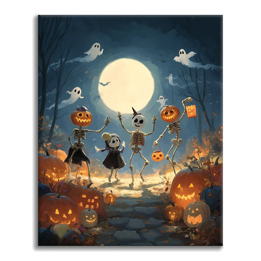 Halloweenský ples - Malování podle čísel