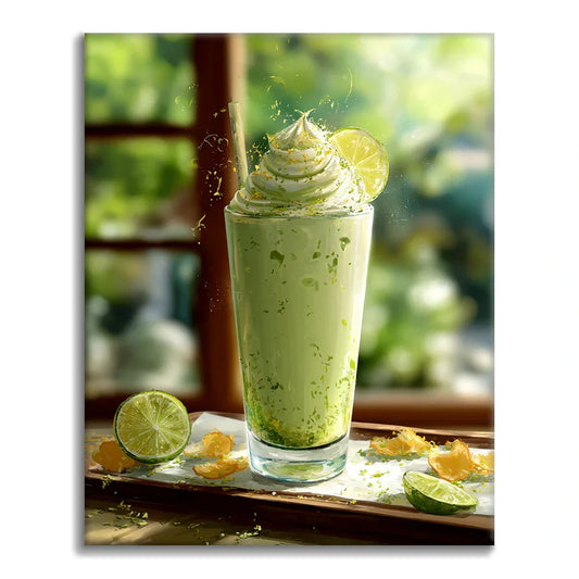 Matcha smoothie - malování podle čísel