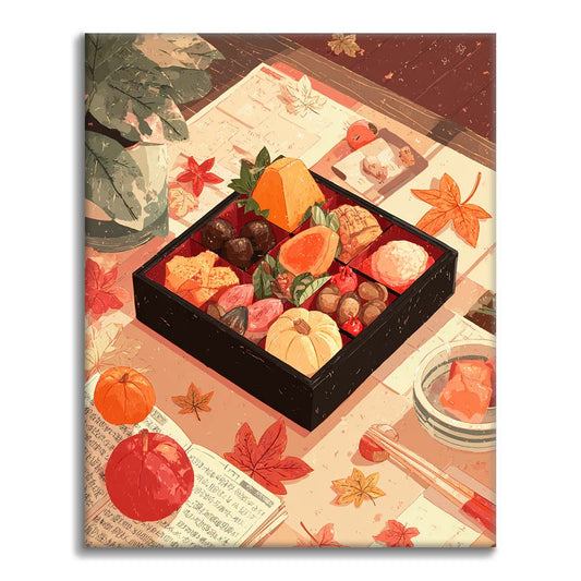 Podzimní hostina - malování podle čísel