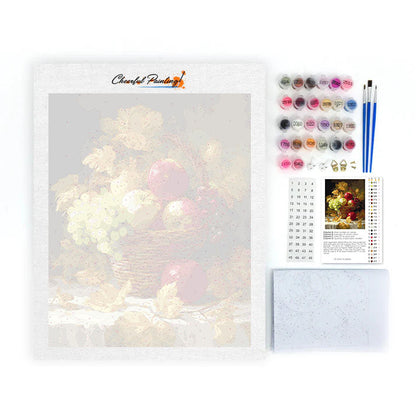 Podzimní ovocný košík - malování podle čísel