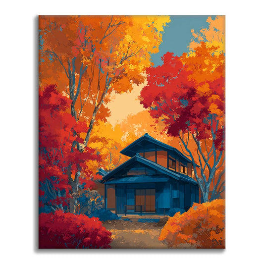 Podzimní harmonie - malování podle čísel