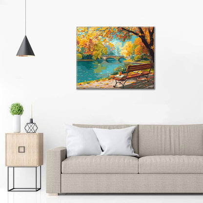 Podzimní parkový únik - malování podle čísel