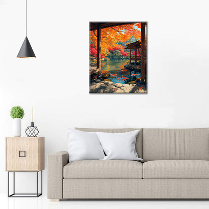 Podzimní odrazy - malování podle čísel