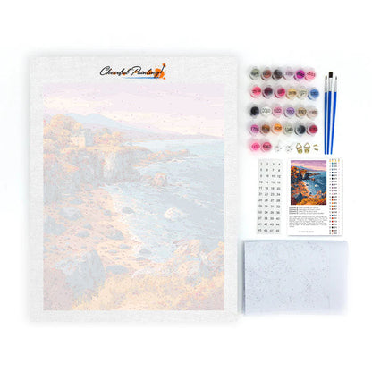 Podzimní chata u moře - malování podle čísel