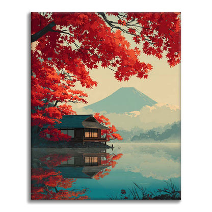 Podzimní klid - malování podle čísel