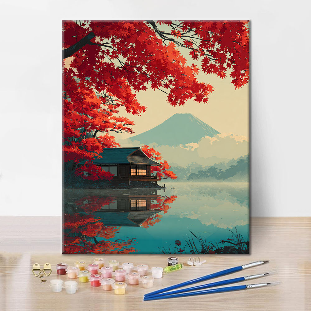 Podzimní klid - malování podle čísel