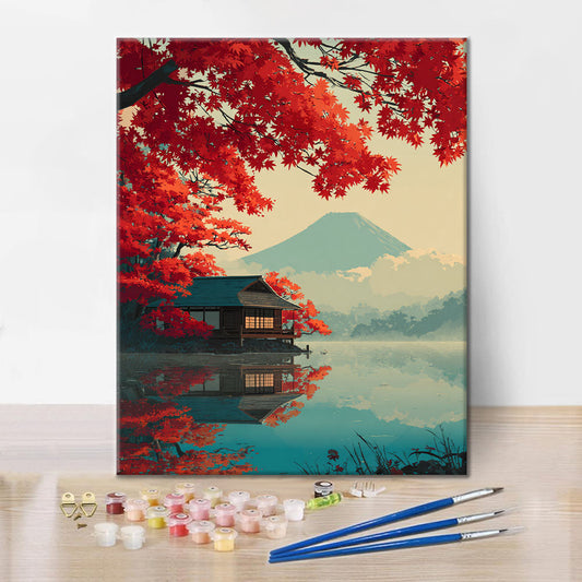 Podzimní klid - malování podle čísel