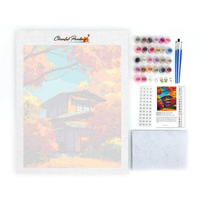 Podzimní objetí - malování podle čísel