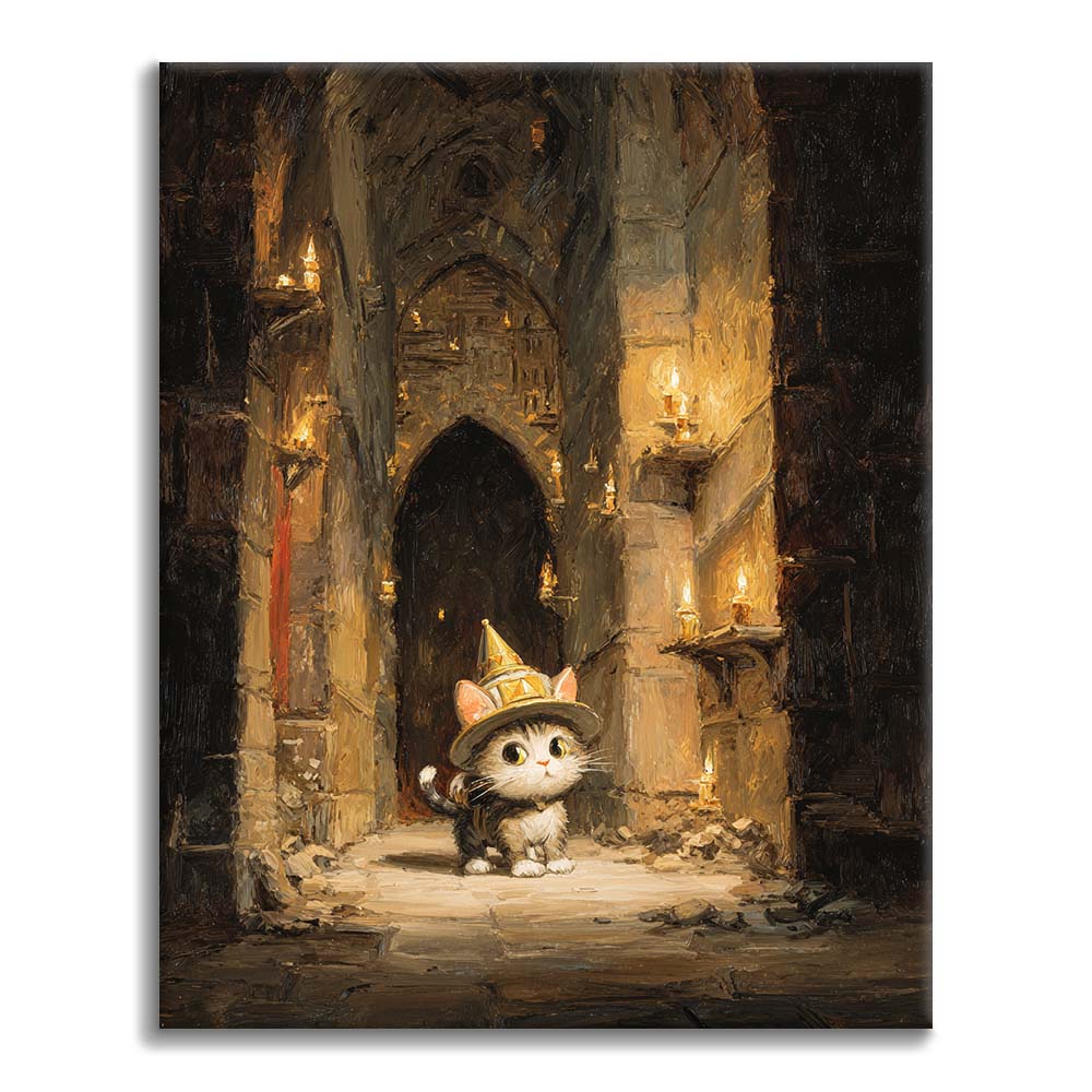 Kočičí dobrodružství - malování podle čísel