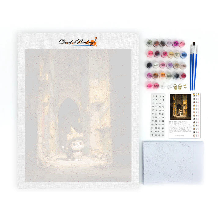 Kočičí dobrodružství - malování podle čísel