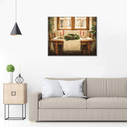 Vánoční prostírání - malování podle čísel