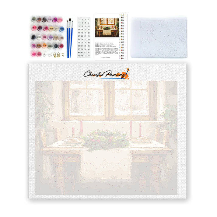 Vánoční prostírání - malování podle čísel