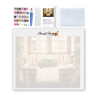 Vánoční prostírání - malování podle čísel