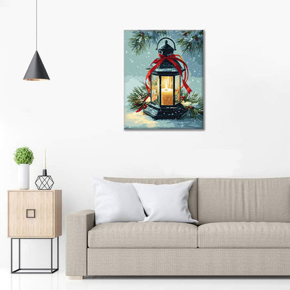 Vánoční lucerna - malování podle čísel