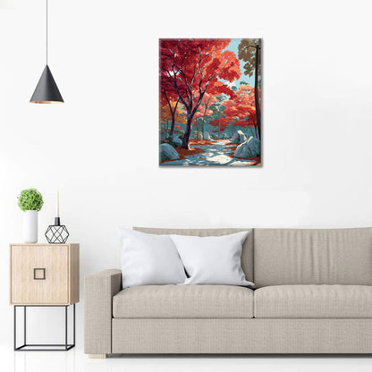 Karmínová stezka - malování podle čísel