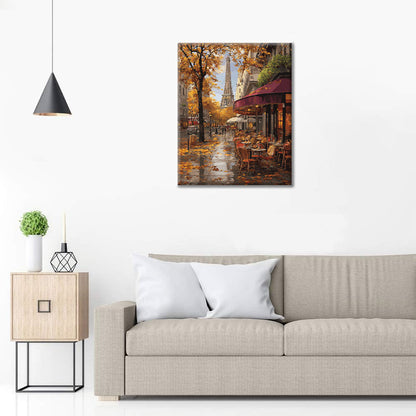 Spadané listí v Paříži - malování podle čísel