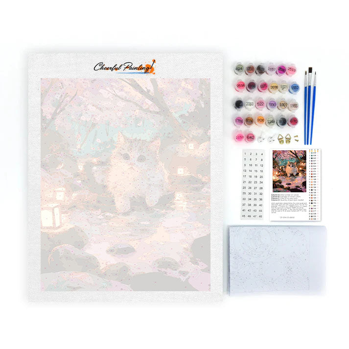 Kočka z horkého pramene - malování podle čísel