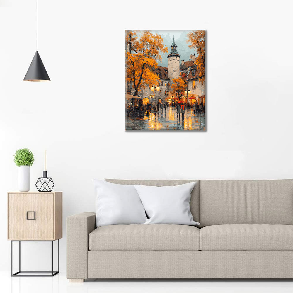 Listnaté náměstí - Malování podle čísel