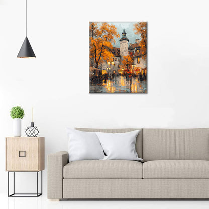 Listnaté náměstí - Malování podle čísel