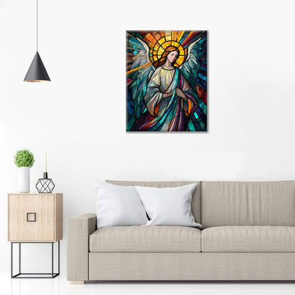 Mozaikový anděl - malování podle čísel