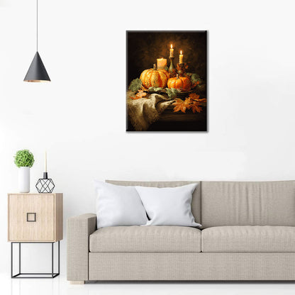 Dýňová večeře - malování podle čísel