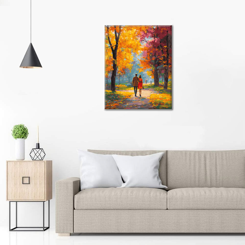 Romantický podzimní den - malování podle čísel