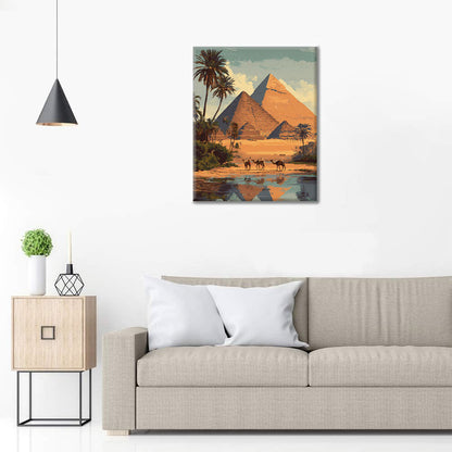 Pyramidy v Gíze - malování podle čísel