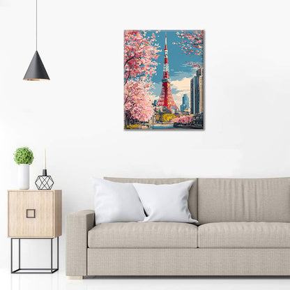 Tokijská věž - malování podle čísel