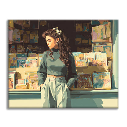 Výloha knihkupectví - Malování podle čísel