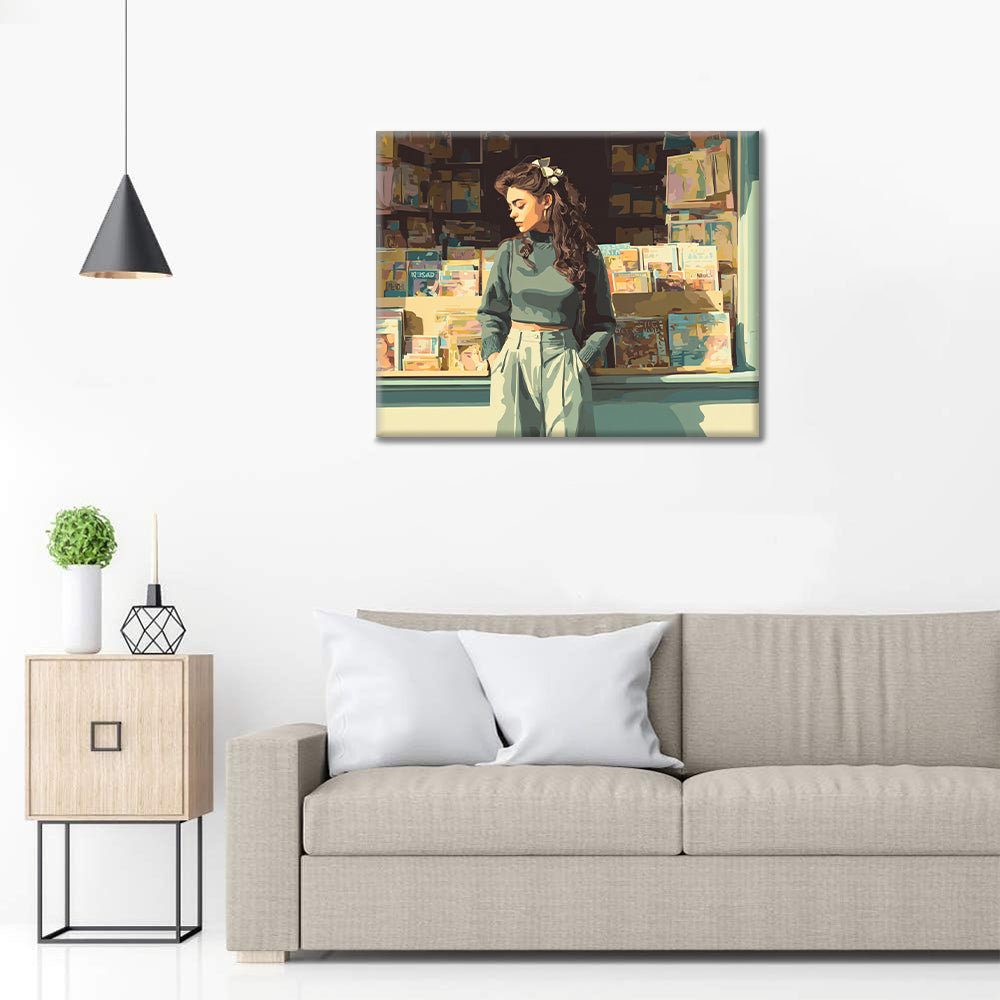 Výloha knihkupectví - Malování podle čísel