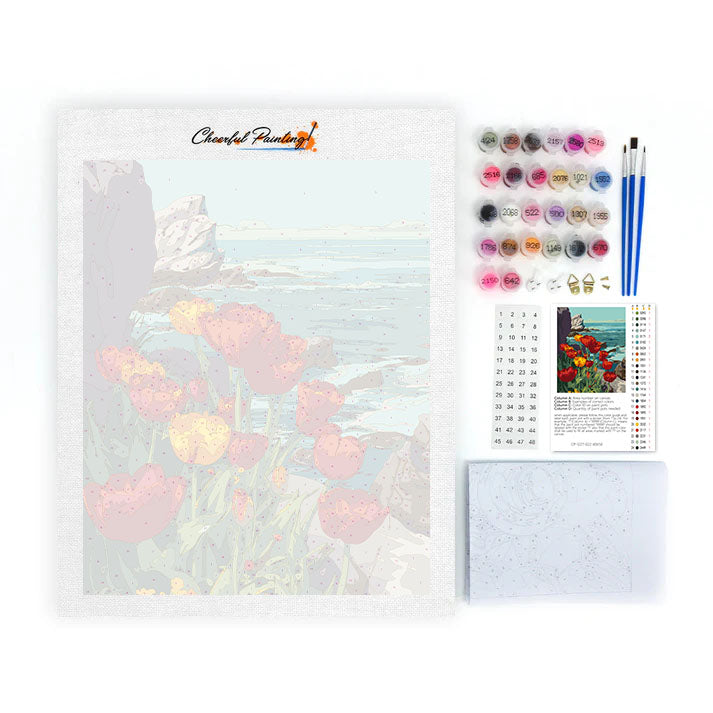 Pobřežní tulipány - malování podle čísel