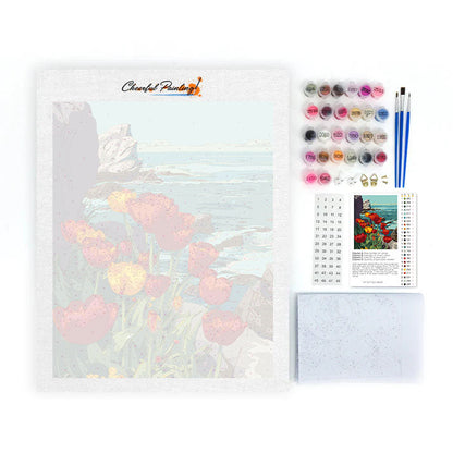 Pobřežní tulipány - malování podle čísel