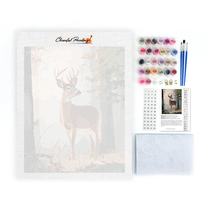 Jelen v lese - Malování podle čísel