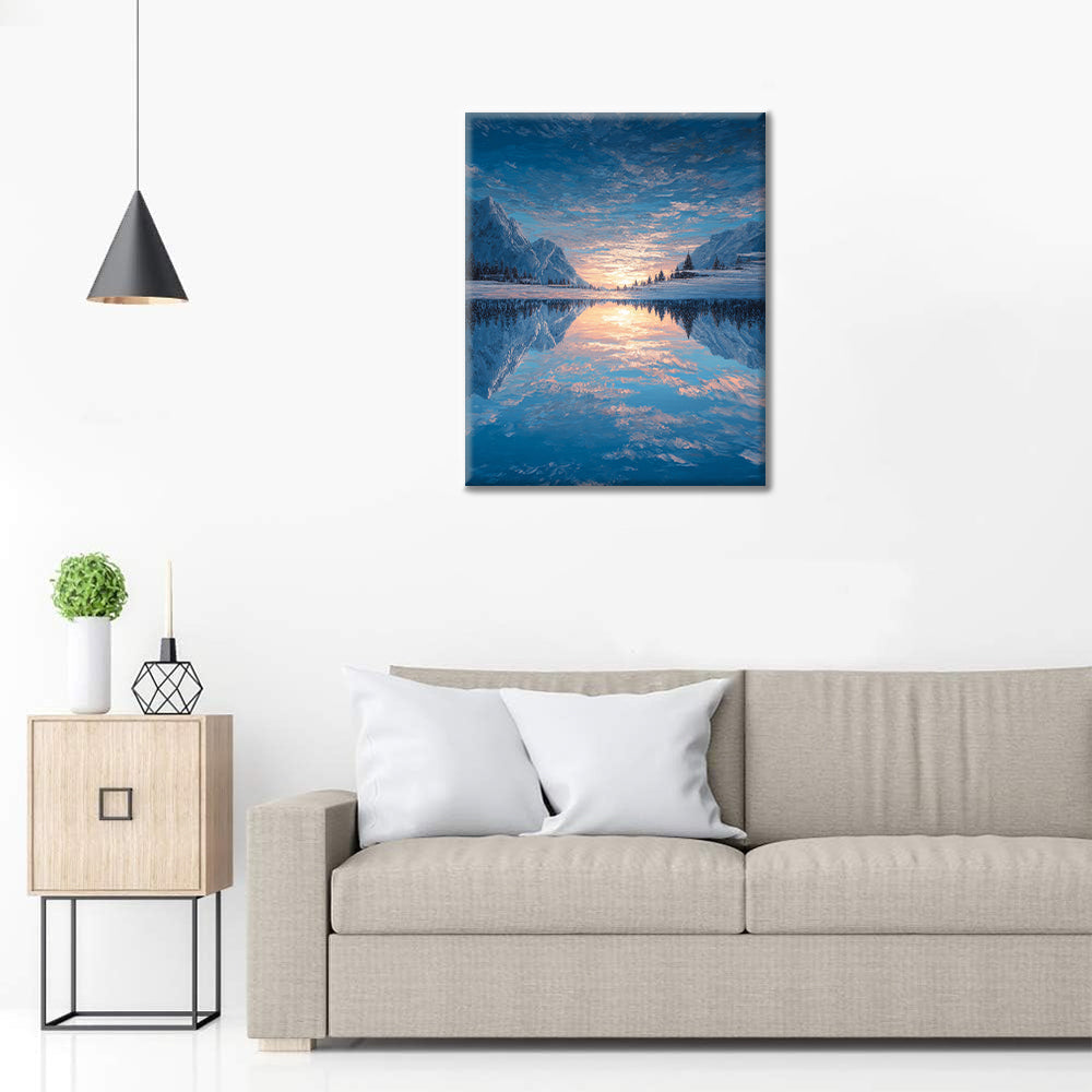 Zamrzlý odraz - malování podle čísel