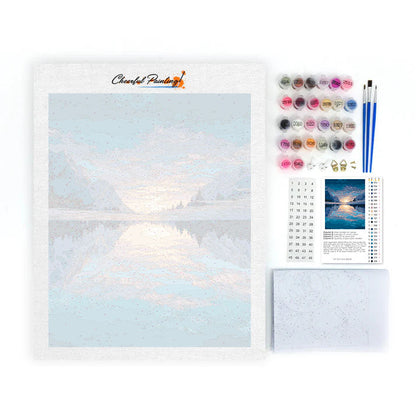 Zamrzlý odraz - malování podle čísel